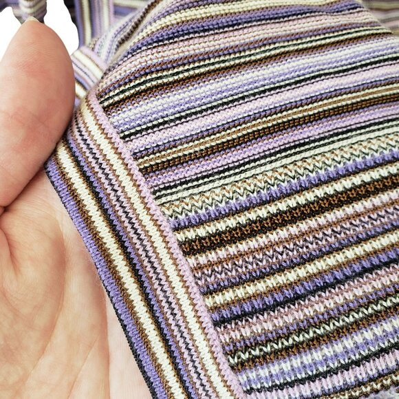 NEW Ninety-Percent Long Line Cardigan Purple Stripe Duster Cotton Sustainable - Picture 12 of 14